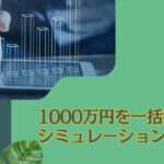 【ブログ解説】1000万円を一括投資！低リスクでほったらかし運用した場合の資産額をシミュレーション！