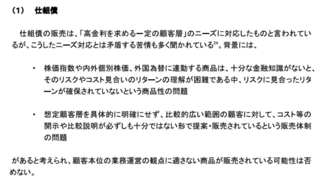 仕組み債の問題点